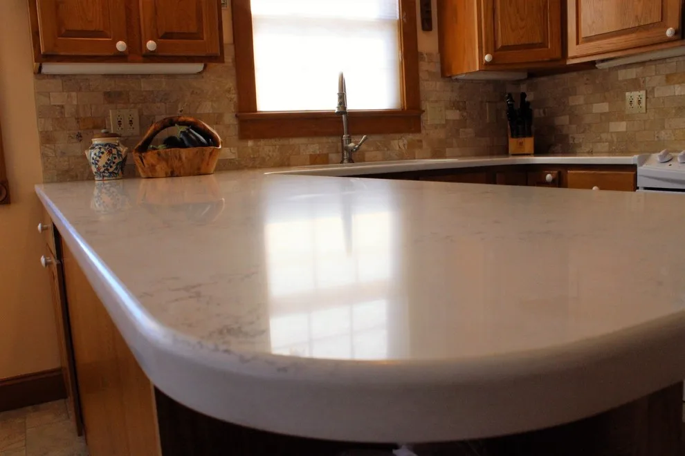 Classic Kitchen featuring White Quartz by Merlino Marble And Granite - Photo 3