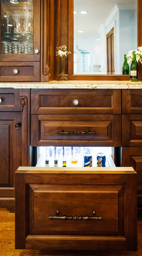 Blue China Hutch in a White Kitchen by Italian Marble & Granite Inc - Photo 14