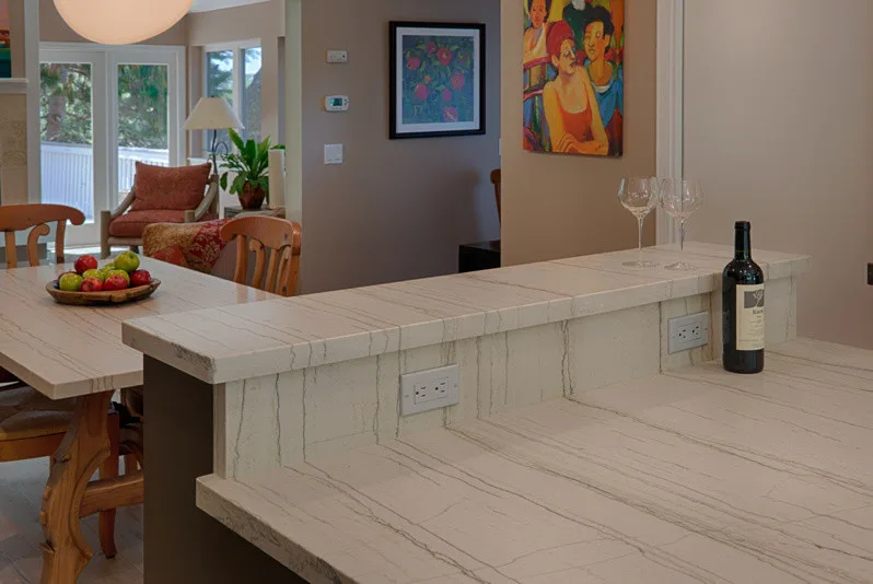 Macaubas Island and Table in White by Surface Art Countertops - Photo 6
