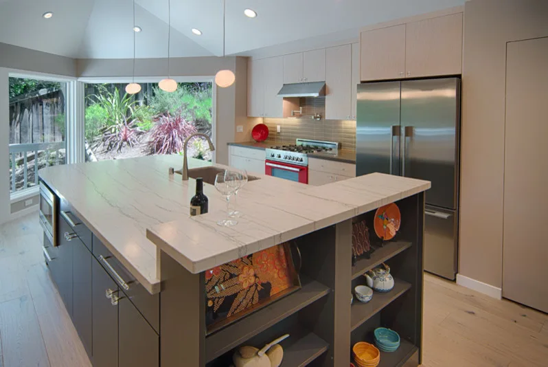Macaubas Island and Table in White by Surface Art Countertops - Photo 5
