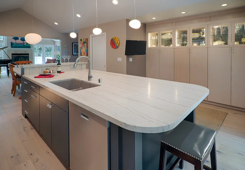 Macaubas Island and Table in White by Surface Art Countertops - Photo 2