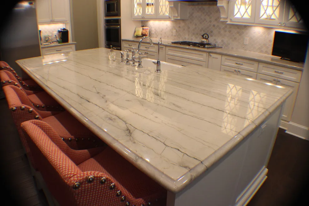 Macaubas White Quartzite Kitchen by Granite Division Inc. - Photo 2