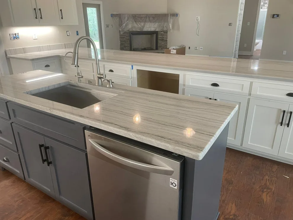Macaubas White Quartzite Kitchen Countertops by Paradise Granite LLC - Photo 2