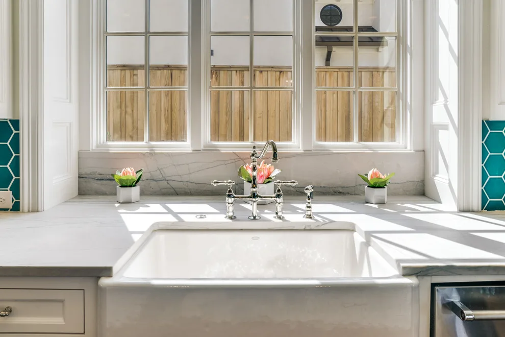 Whimsical Kitchen with White Macaubas by Aria Stone Gallery - Photo 3