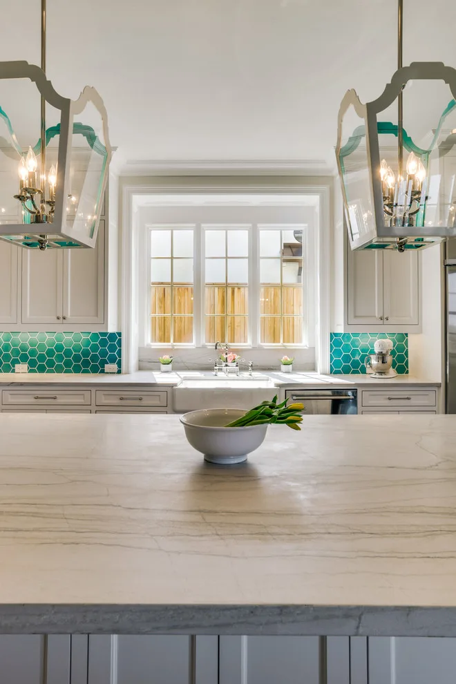 Whimsical Kitchen with White Macaubas by Aria Stone Gallery - Photo 6