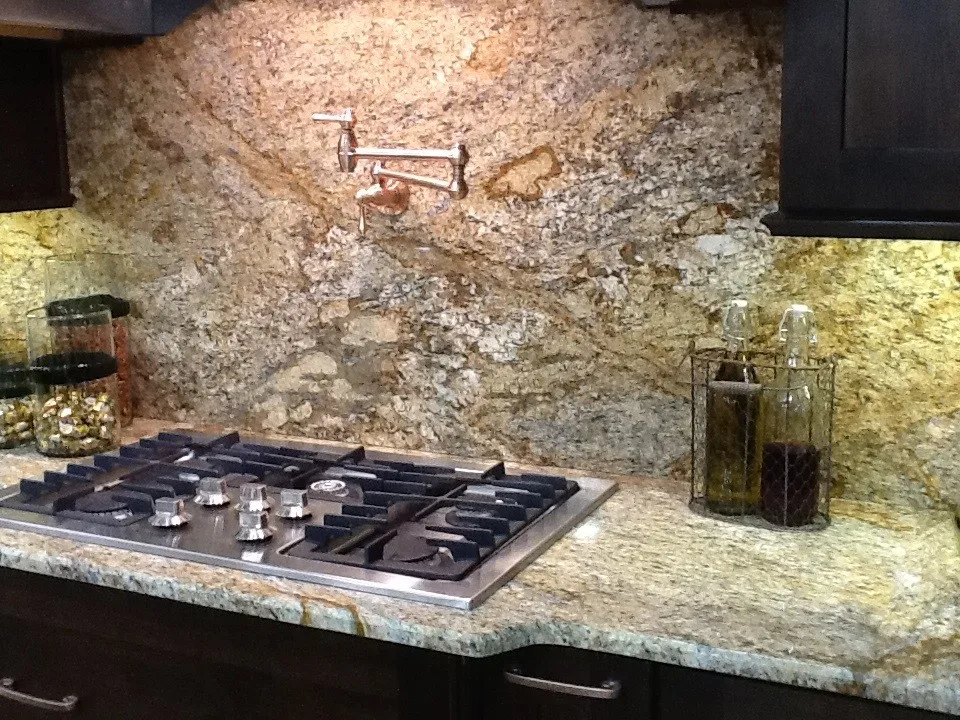 Yellow River granite countertops and complete backsplash by Granite 4 Less - Photo 3