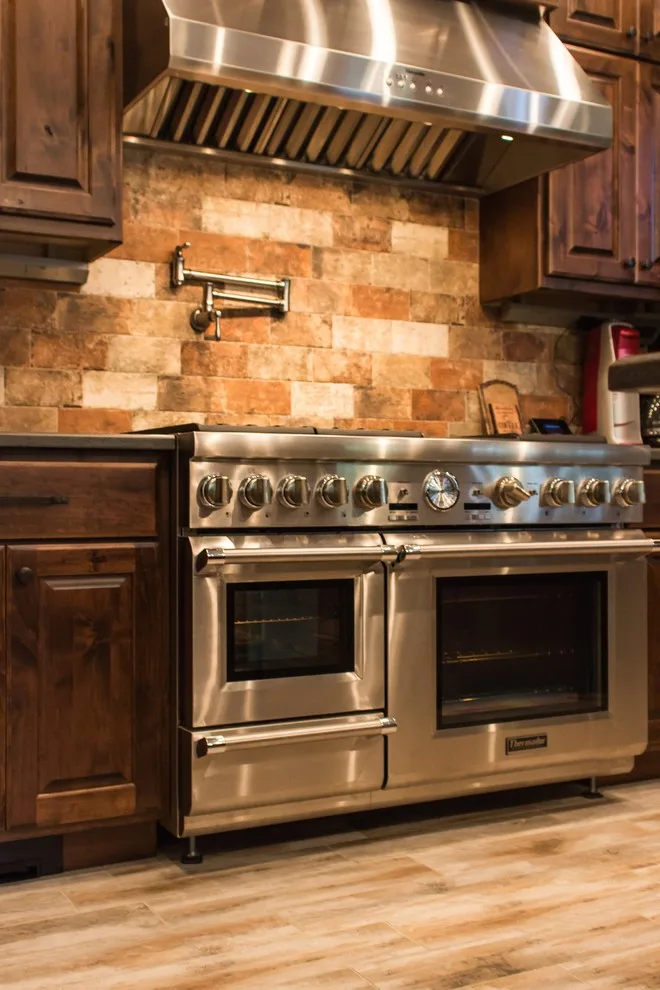 Rustic Lodge Style Kitchen in the Meadows Home by Robbins Construction - Photo 2