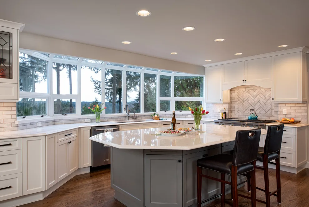 Sammamish Classic Kitchen with White Cabinets by McAdams Remodeling & Design - Photo 15