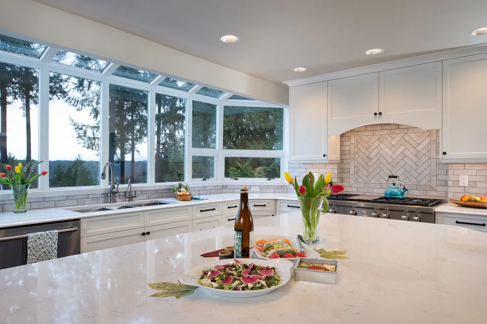 Sammamish Classic Kitchen with White Cabinets by McAdams Remodeling & Design - Photo 2