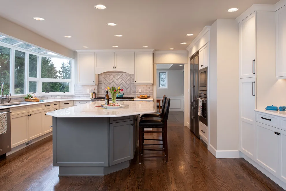 Sammamish Classic Kitchen with White Cabinets by McAdams Remodeling & Design - Photo 4