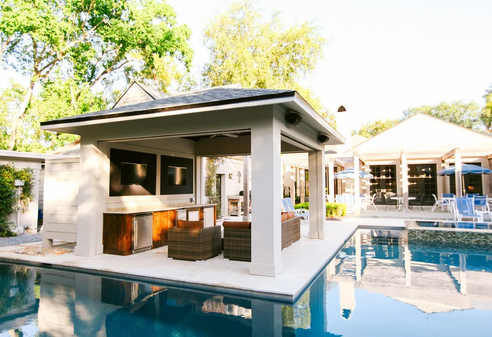 San Marco Swimming Pool and Cabana by Sandifer Design Build - Photo 8