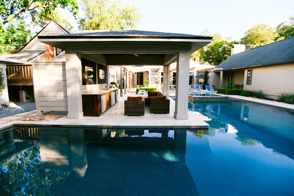San Marco Swimming Pool and Cabana by Sandifer Design Build - Photo 25