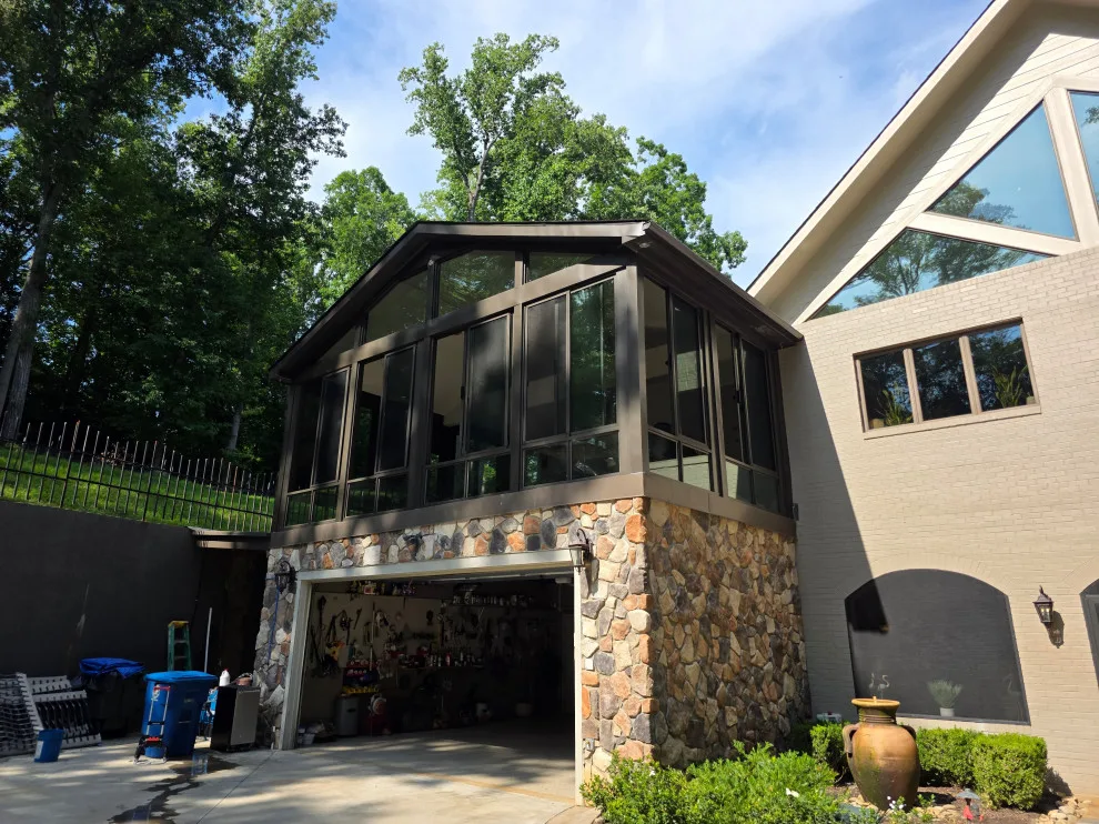 Upper-level sunroom with outdoor cooking area by Grand Outdoor Living Design - Photo 2