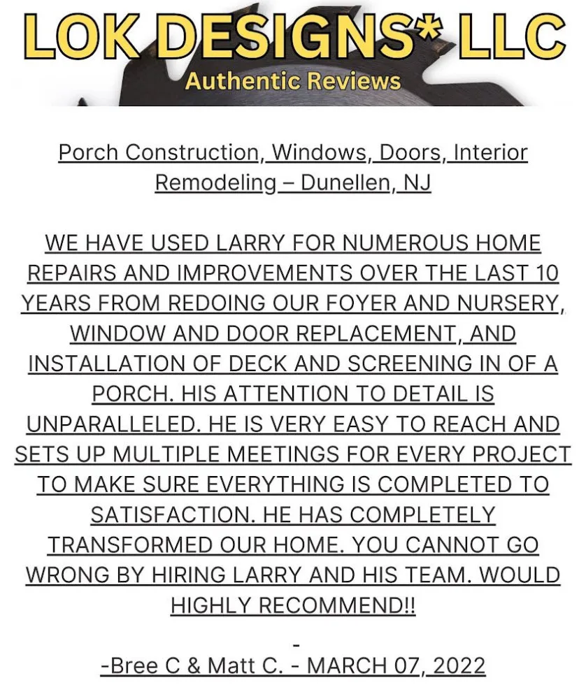 Discover Our Customers' Feedback! by LOK Designs LLC. - Photo 13