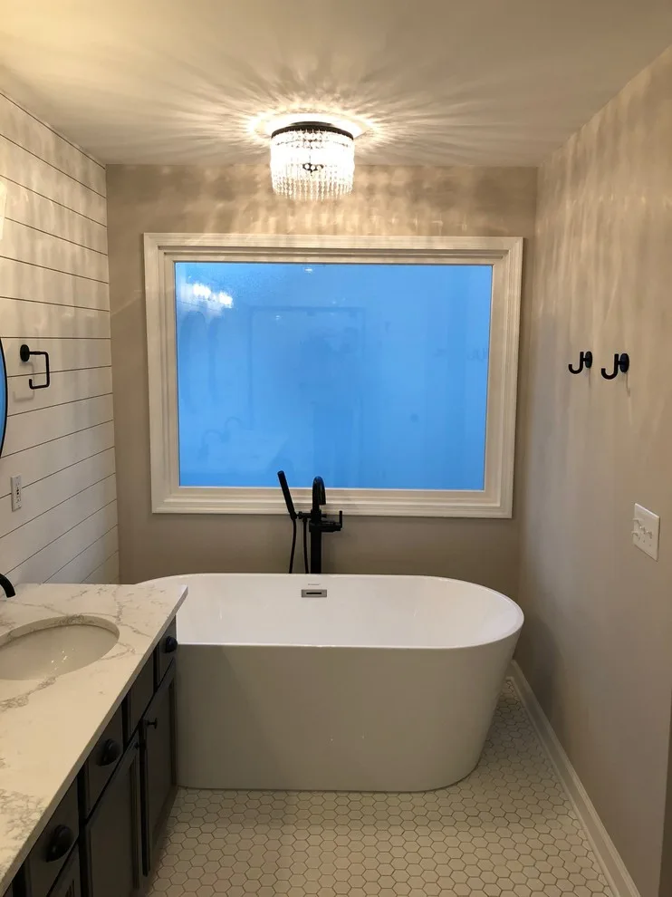 Bathroom with Subway Tile and Shiplap by Renata Renovations LLC - Photo 6
