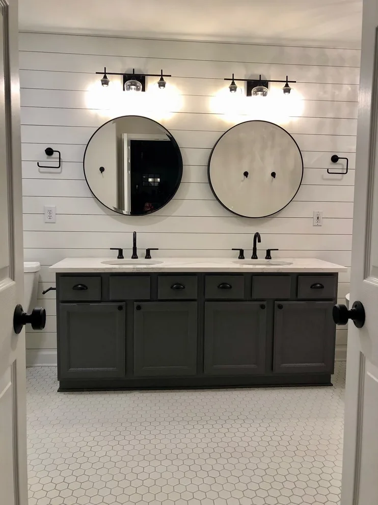 Bathroom with Subway Tile and Shiplap by Renata Renovations LLC - Photo 5