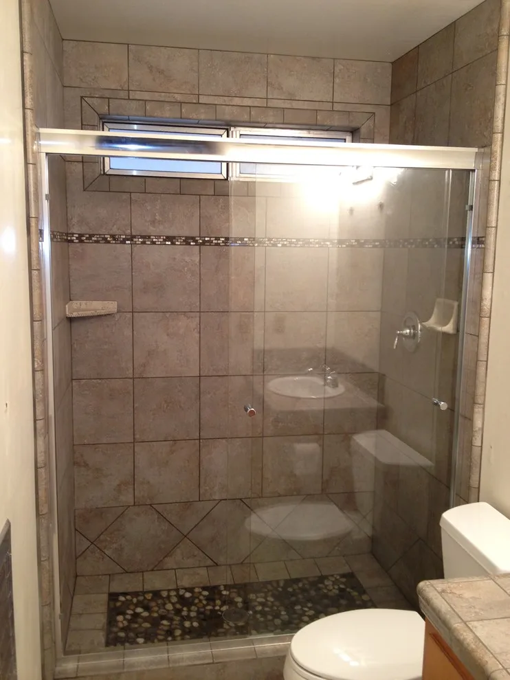 Modern Bathroom Makeover with Walk-in Shower by V-Builders - Photo 2