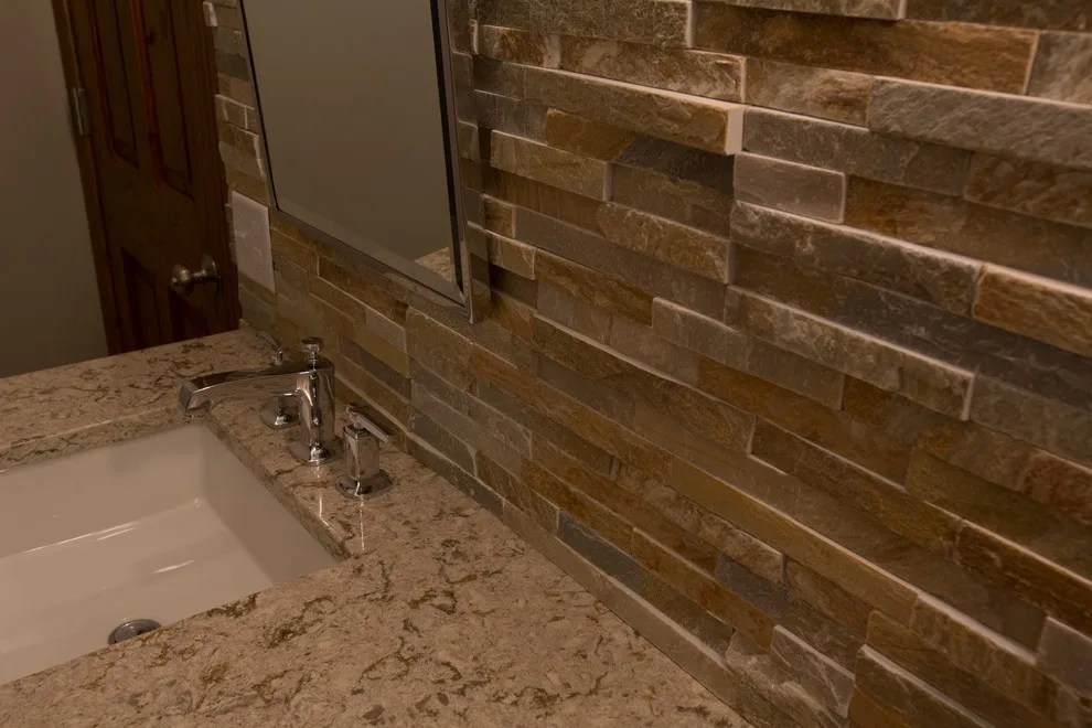 Midland, MI Stacked Stone Luxury Bathroom by Griggs Building & Design Group - Photo 5