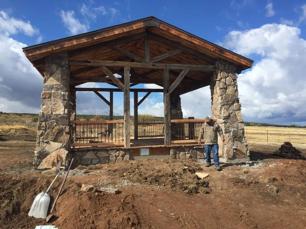 Stone Pillar Pavilion by Big Horn Construction, LTD - Photo 2