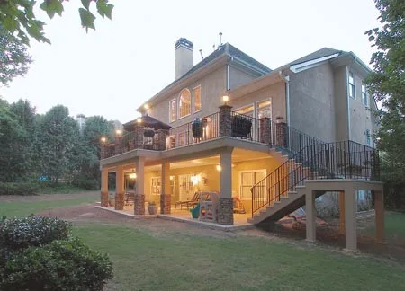 Stucco and Slate Deck and Porch by Lone Star Construction - Photo 8