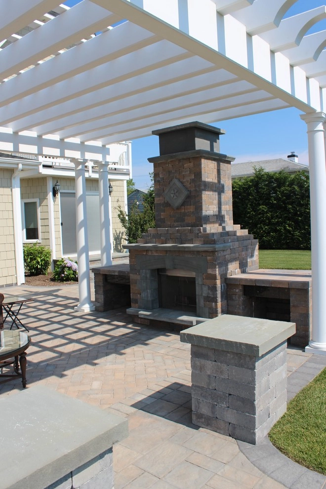 Outdoor Fireplace and Landscape Construction by Long Island Landscape Designs Inc - Photo 2