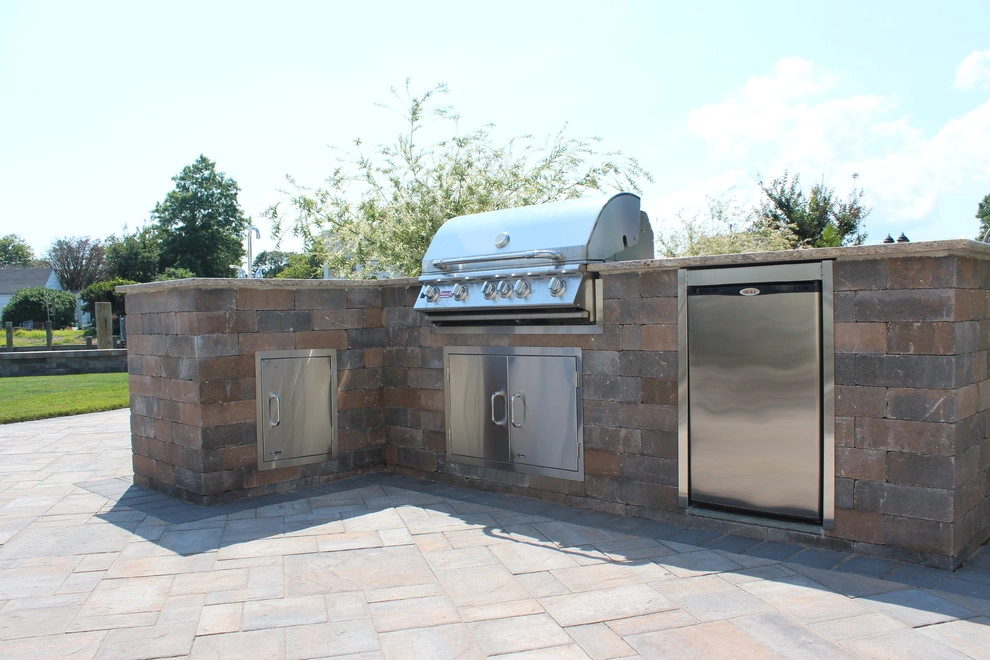 Outdoor Fireplace and Landscape Construction by Long Island Landscape Designs Inc - Photo 6