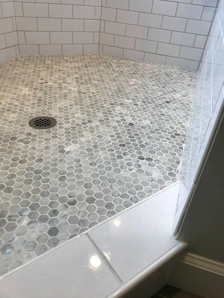 Open Shower with Subway Tile by Renata Renovations LLC - Photo 5