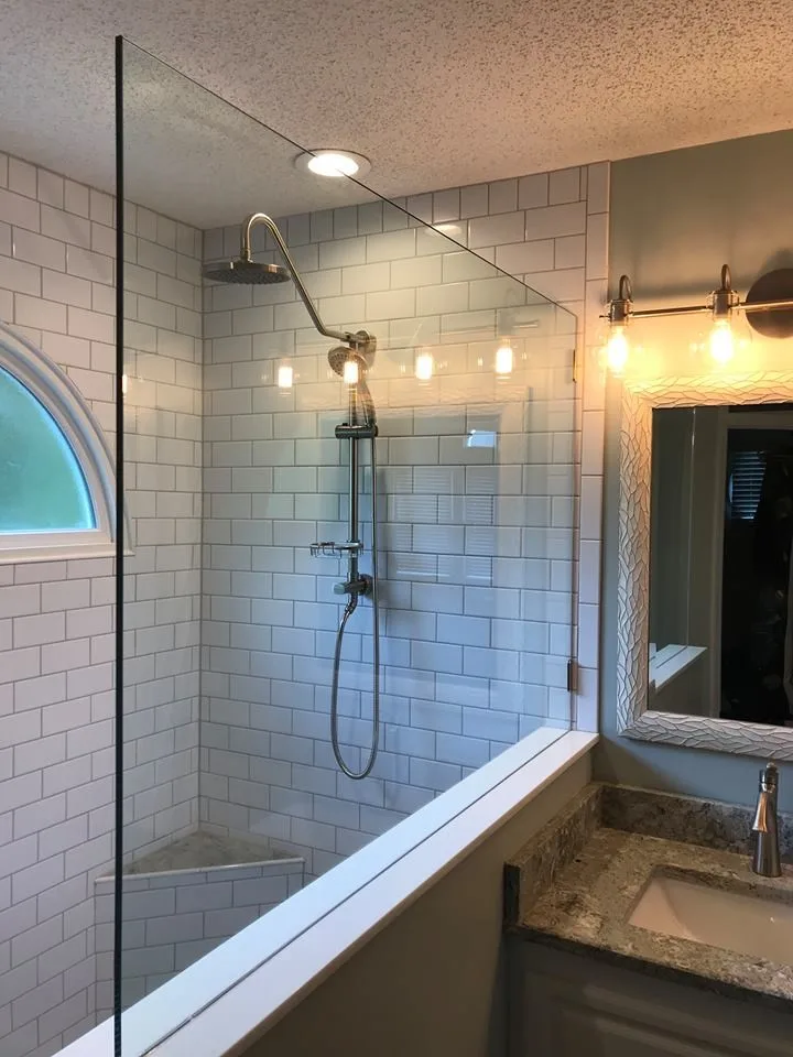 Open Shower with Subway Tile by Renata Renovations LLC - Photo 2