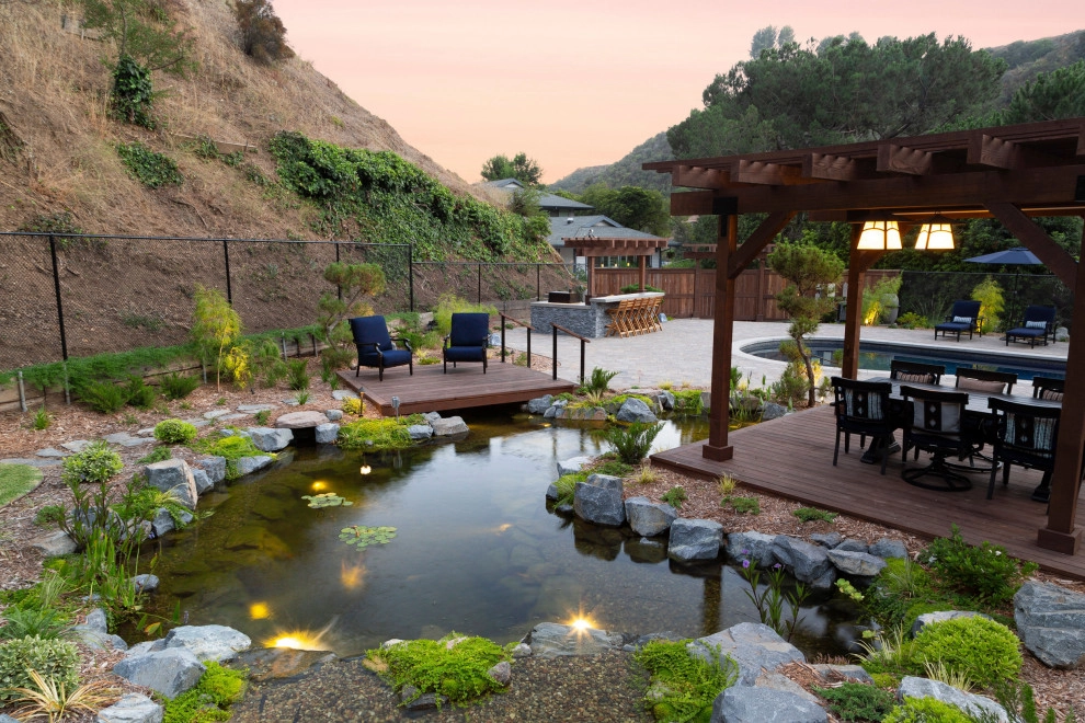 25′ x 30′ Ecosystem Koi Pond | Wide Split Waterfalls by California Waterscapes - Photo 3