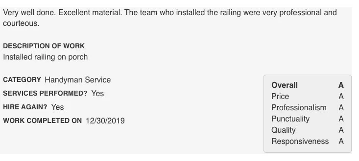 Client Feedback by Top Quality Home Improvements LLC - Photo 5
