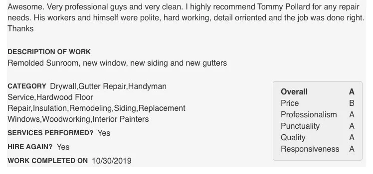 Client Feedback by Top Quality Home Improvements LLC - Photo 3