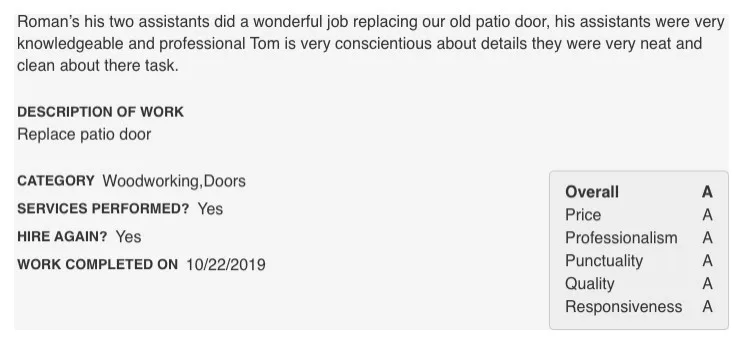 Client Feedback by Top Quality Home Improvements LLC - Photo 7