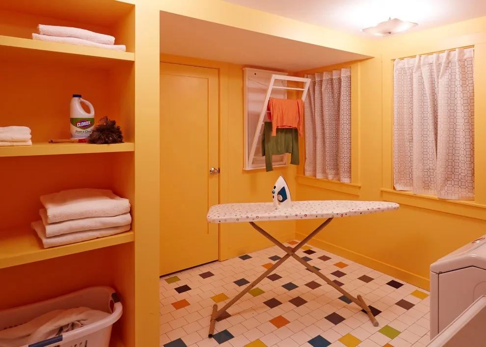 Luminous Laundry Space in the Basement by A. Klein Interior Design LLC - Photo 2
