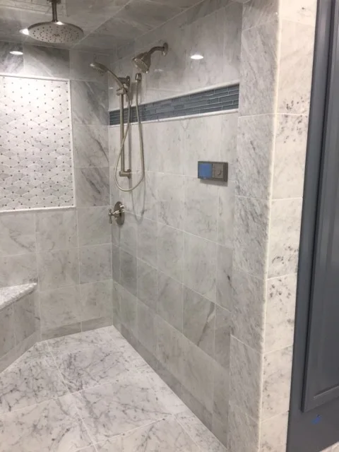 Carrara Marble Luxury Bathroom by Caldera Design LLC - Photo 8