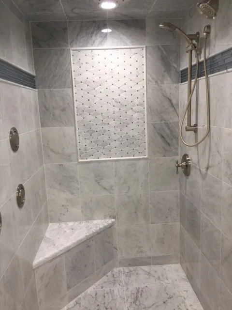Carrara Marble Luxury Bathroom by Caldera Design LLC - Photo 7