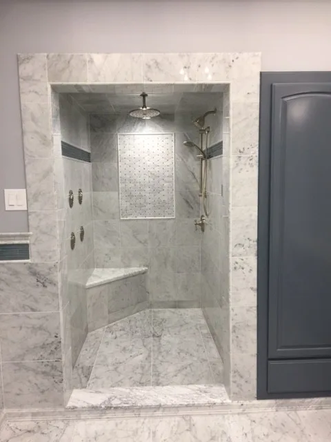Carrara Marble Luxury Bathroom by Caldera Design LLC - Photo 5
