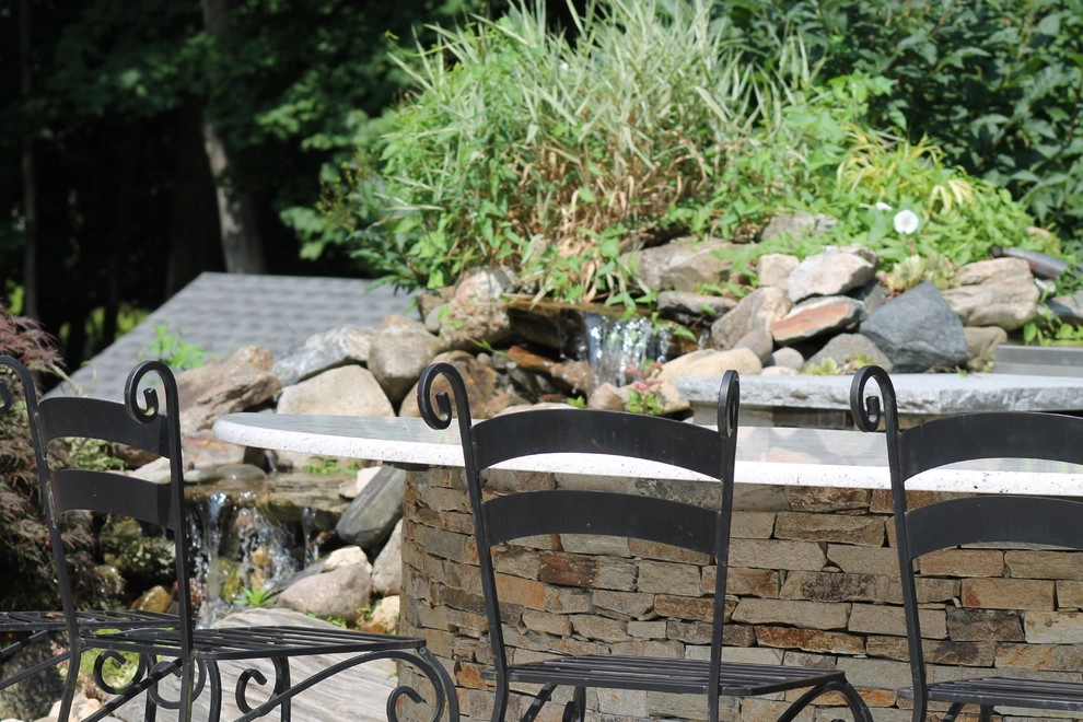 Outdoor Kitchen & Water Feature by Martino Landscape Contractors Inc - Photo 5