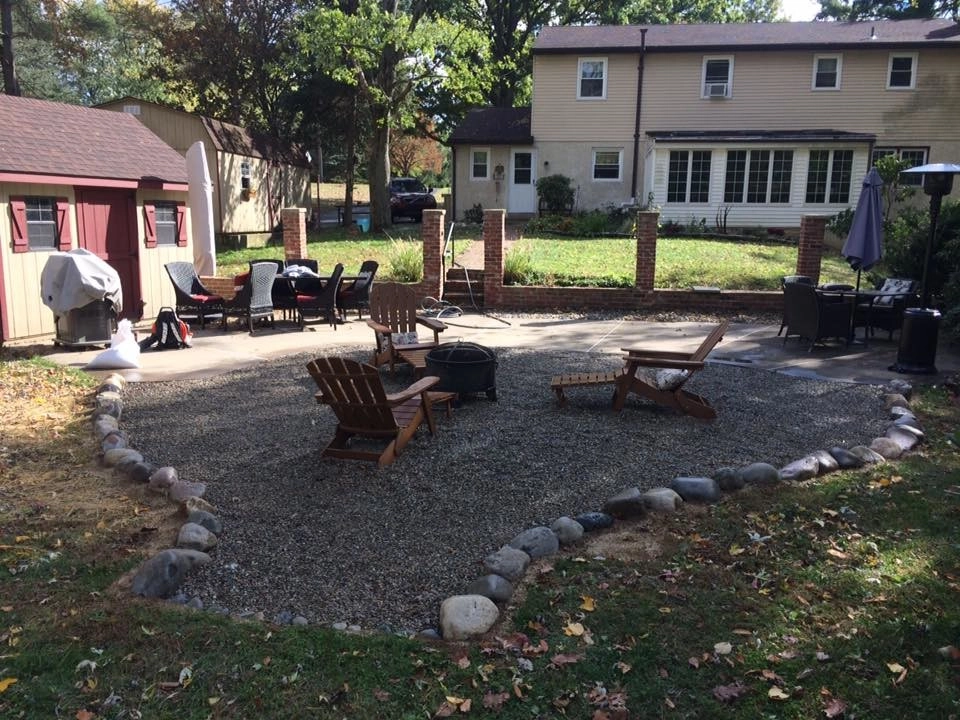 Pea Gravel Fire Pit by Mason's Landscaping And Construction LLC - Photo 2