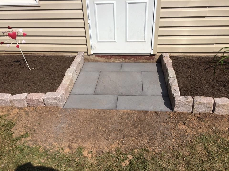 Belgium Block Edging and Flagstone Entrance by Mason's Landscaping And Construction LLC - Photo 3
