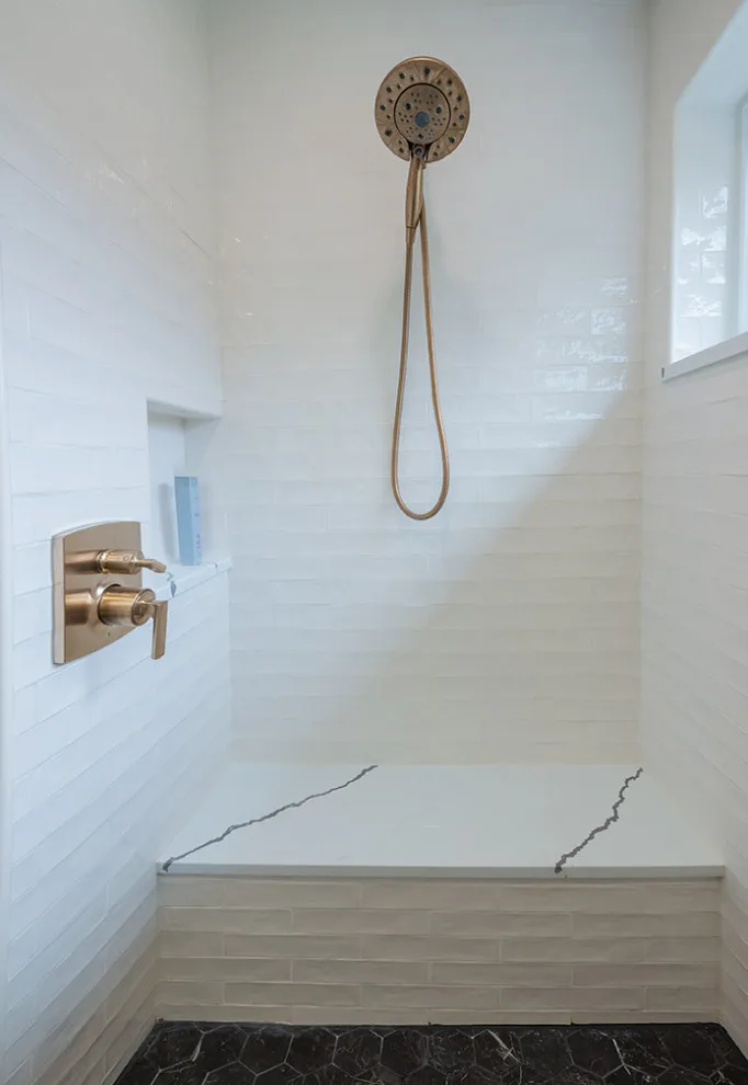 Seaside Farmhouse Primary Bathroom by Heather DeMoras Design Consultants Inc. - Photo 6