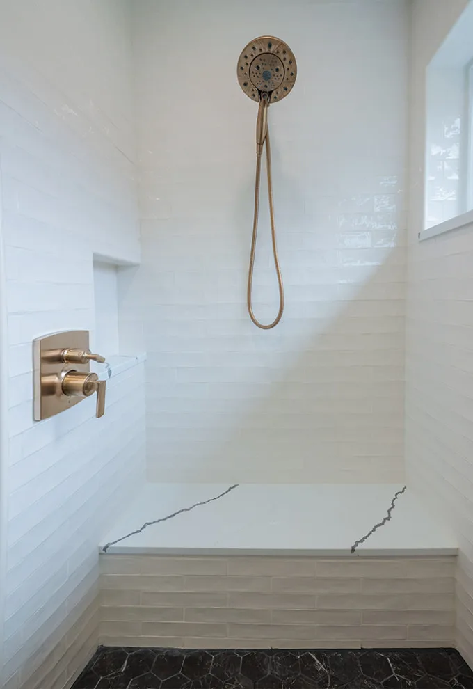 Seaside Farmhouse Primary Bathroom by Heather DeMoras Design Consultants Inc. - Photo 8