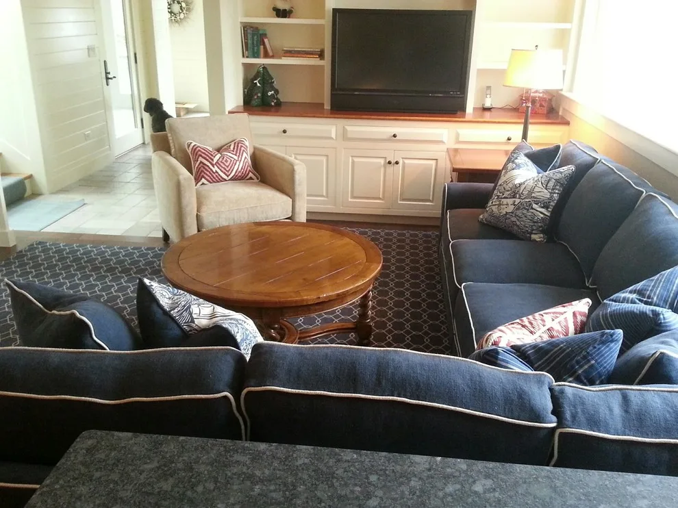 Marblehead, MA Coastal Family Room by Steve Watson Interior Design - Photo 2