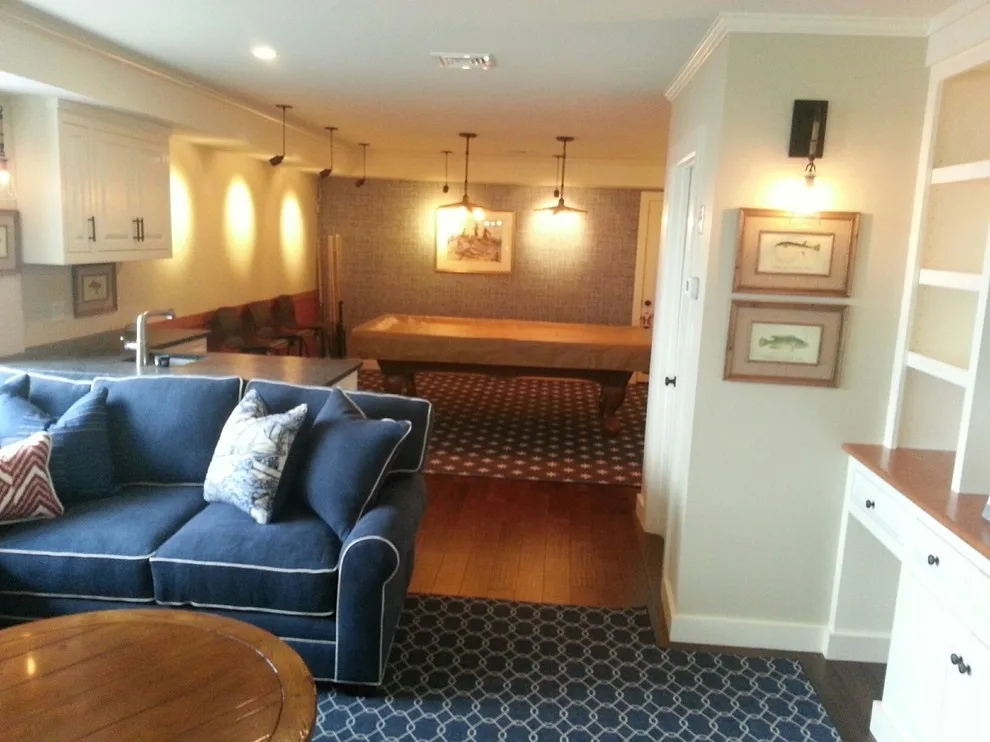 Marblehead, MA Coastal Family Room by Steve Watson Interior Design - Photo 3