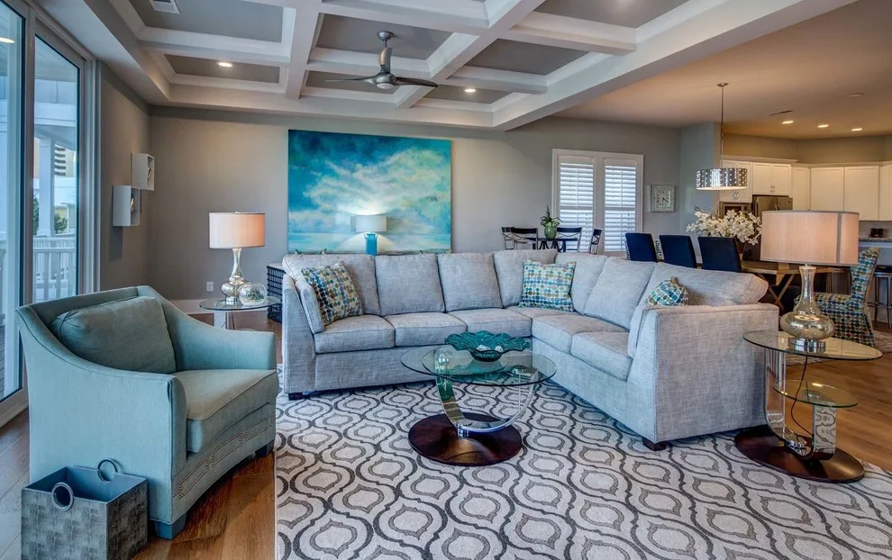 Coastal Themed Open Living Area by Sheila Morgan Interiors, Inc. - Photo 2