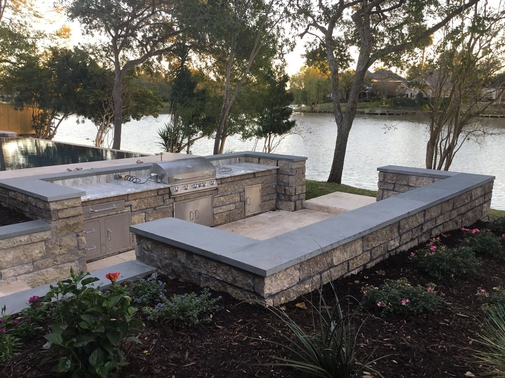 Outdoor Kitchen & Entertainment by Mike Ball Irrigation Landscape & Lighting - Photo 13