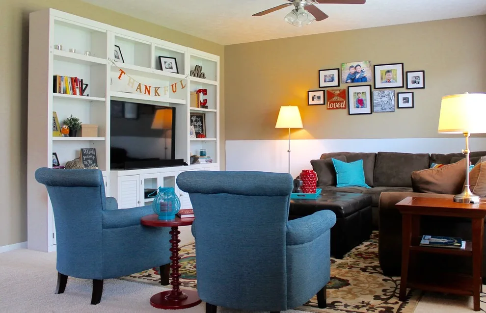 Classic Farmhouse Living Room by C & T Design Company - Photo 3