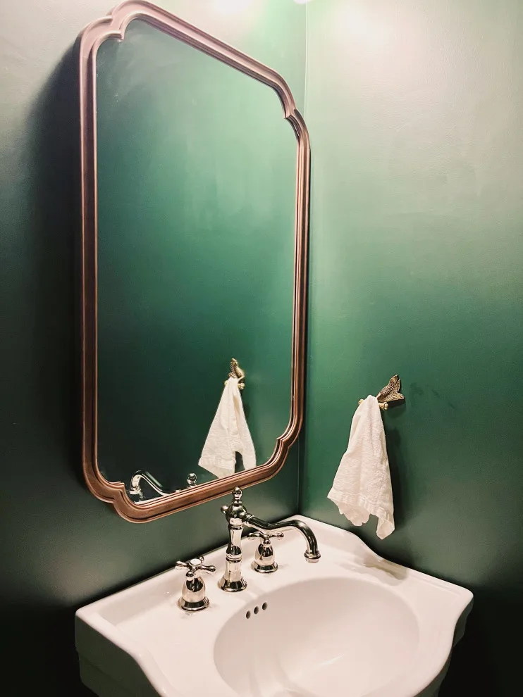 Gloomy and Atmospheric Powder Room by DesignFive, LLC - Steve Shorthouse - Photo 7