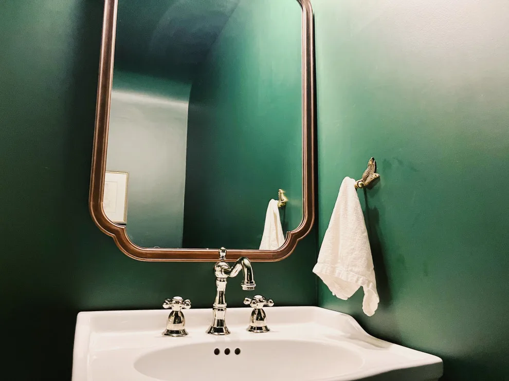 Gloomy and Atmospheric Powder Room by DesignFive, LLC - Steve Shorthouse - Photo 2