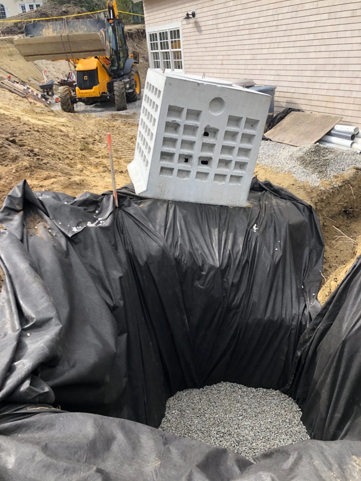 Drywell / Leaching Chamber Installation by Millennial Landscaping, Inc. - Photo 17