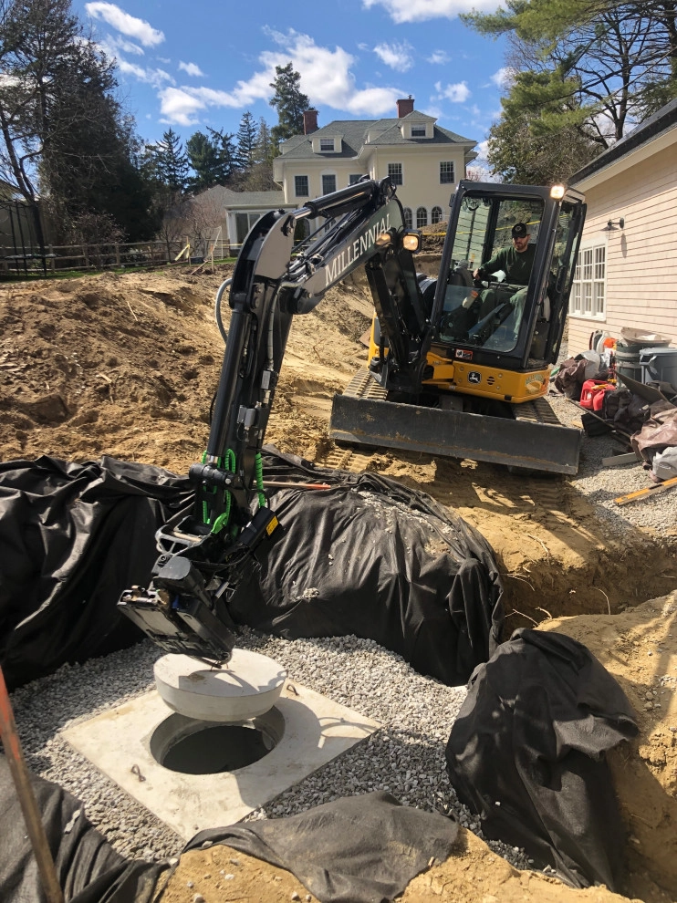 Drywell / Leaching Chamber Installation by Millennial Landscaping, Inc. - Photo 8
